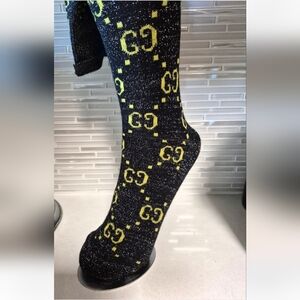 GG Sparkle Socks Black And Yellow  😁